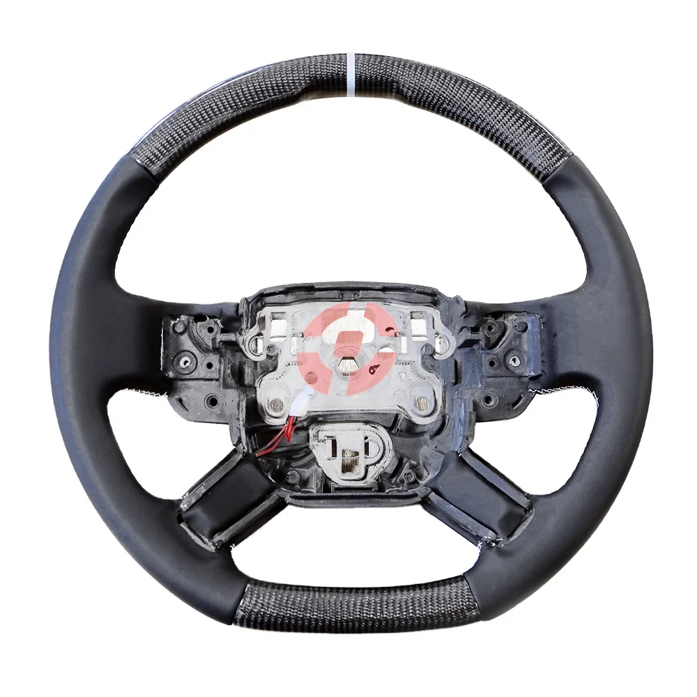 

Высококачественный гоночный руль с 4 спицами на заказ из углеродного волокна для Land Rover Range Rover Discovery