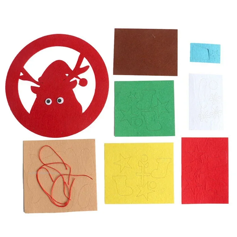 Children DIY Handmade Craft Kits Christmas Wreath Decor Kids Creative Materials Kits Puzzle Craft Educational Toy Xmas Gift 2026