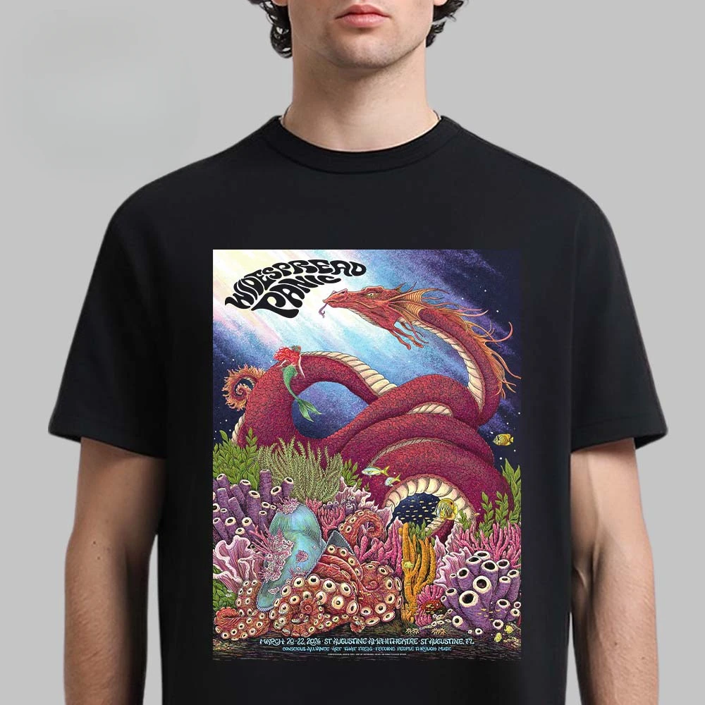 Top Widespread Panic Cotton Band Shirt Unisex Summer Short Sleeve Fashion Brand Tee Luxury Casual Vintage T-shirt