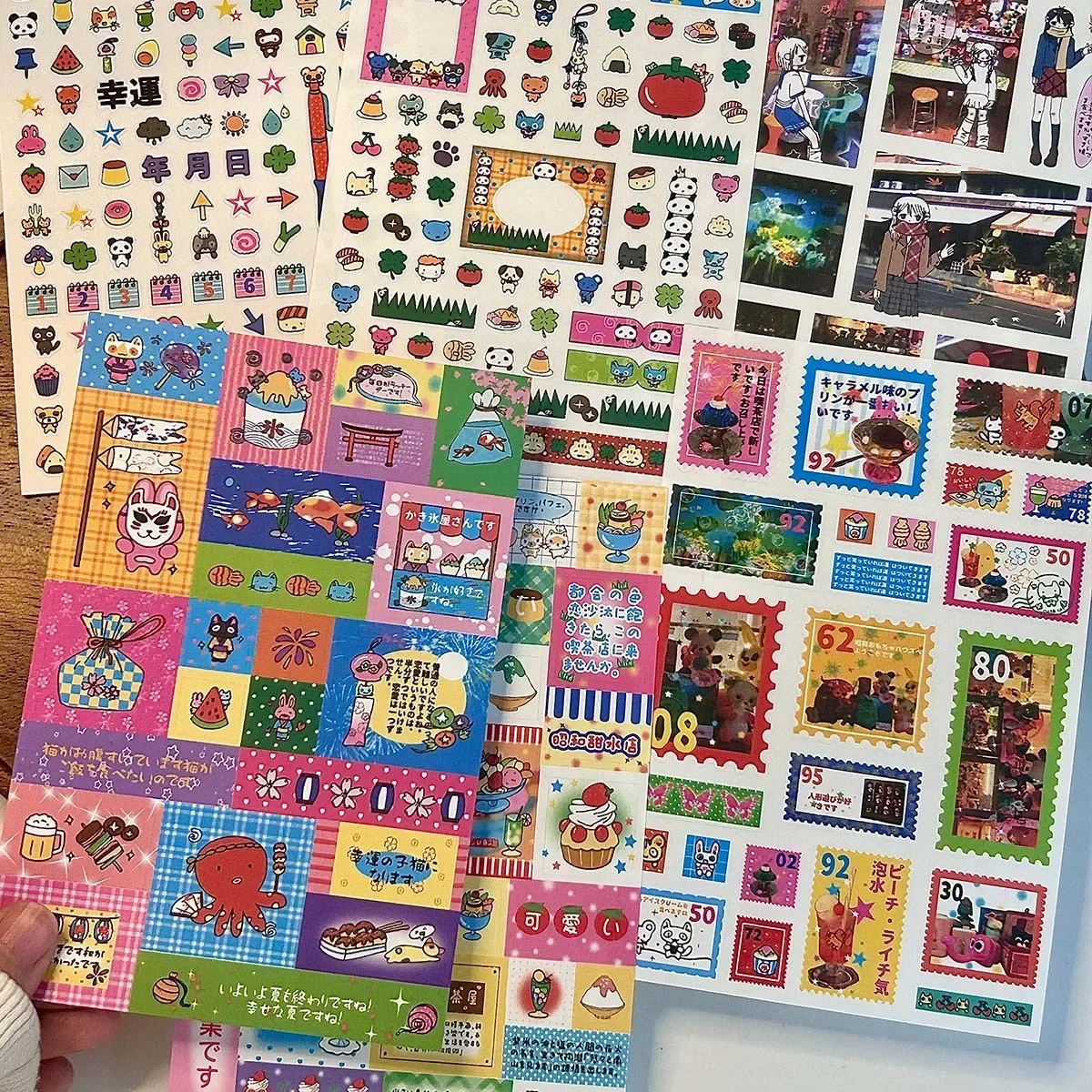 Stickers Cute Retro Stickers Hand Account Material Decoration