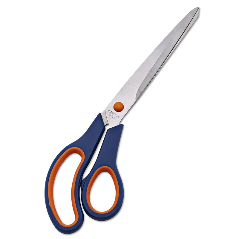 Factory Wholesale 11 Inch Stainless Steel Tailor Scissors, Rubber Handle Household Fabric Cutting Shears for Garment Sewing