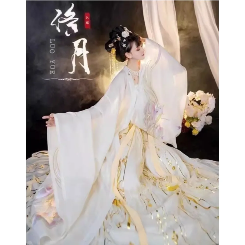 فستان حفلة عتيق مطبوع على الطراز العرقي فستان هانفو أزياء تنكرية ملابس صينية تقليدية لملابس النساء #5