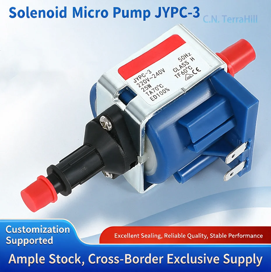 Electromagnetic Pump for Steam Garment Steamer, 220V Water Pump, JYPC-3, Cast Steel Coffee Machine Accessory