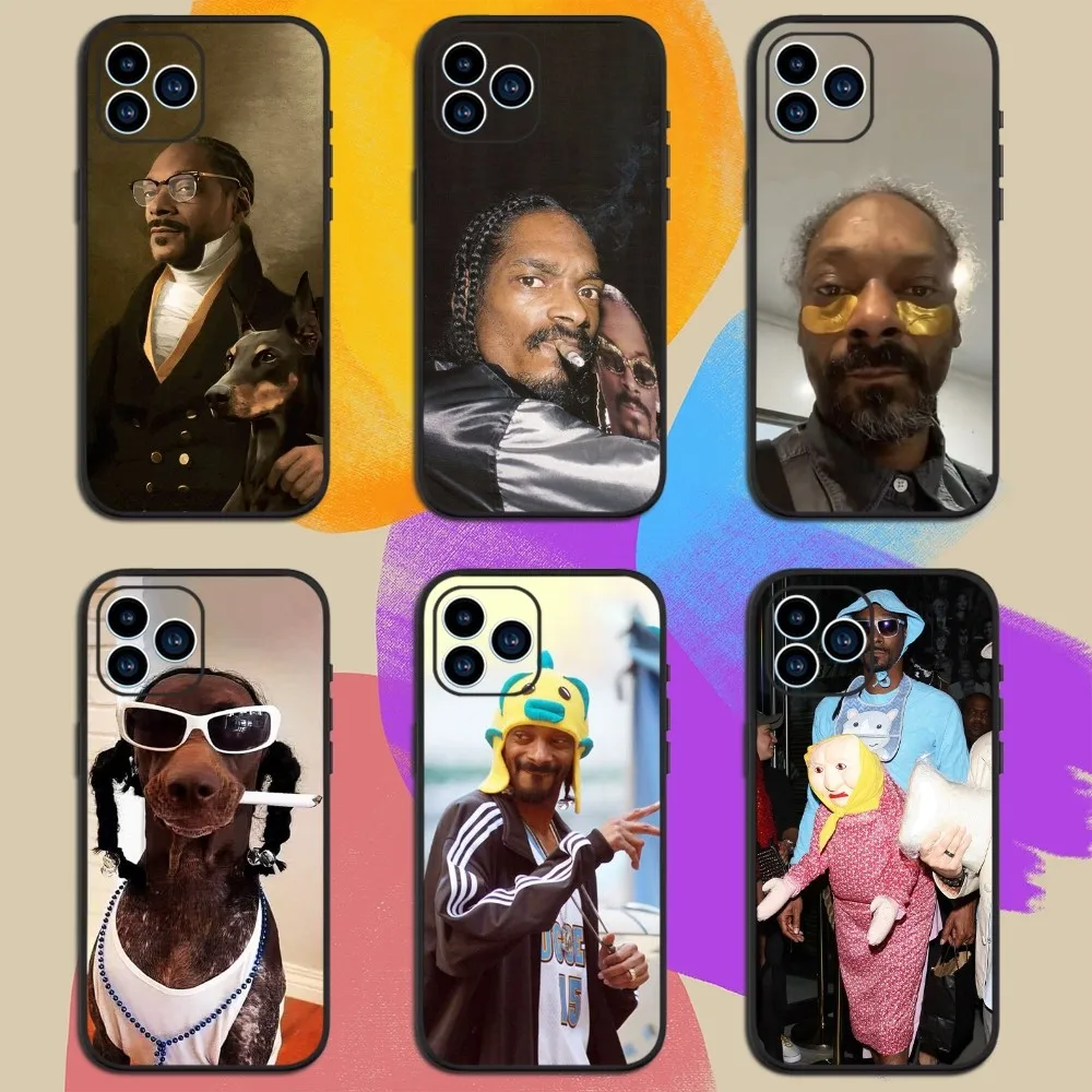 S-Snoop D-Dogg Rapper Funny Phone Case For iphone15 14 13 12 11 Pro Max Mini X 7 8 Soft Case