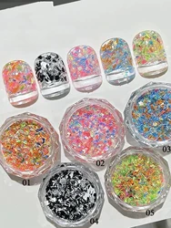 1 PCS /5 PCS three-dimensional colorful nail art accessories, cute and versatile three-dimensional nail art sequin partic