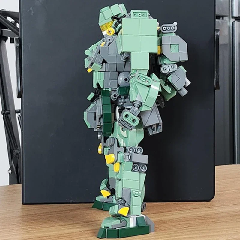 Modelo de arma militar Moc, ladrillos de construcción, tecnología verde Mech tipo 2, bloques modulares, regalos, juguetes de Navidad, conjuntos de bricolaje, montaje