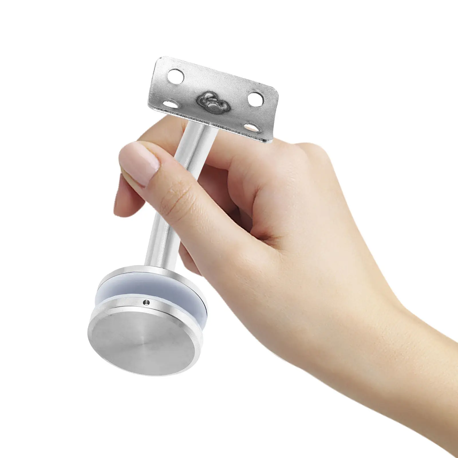 1Pcs Stainless Steel Stair Railing Bracket Satin Finished Glass for 8-16Mm Glass Panel Home Improvement Guardrail