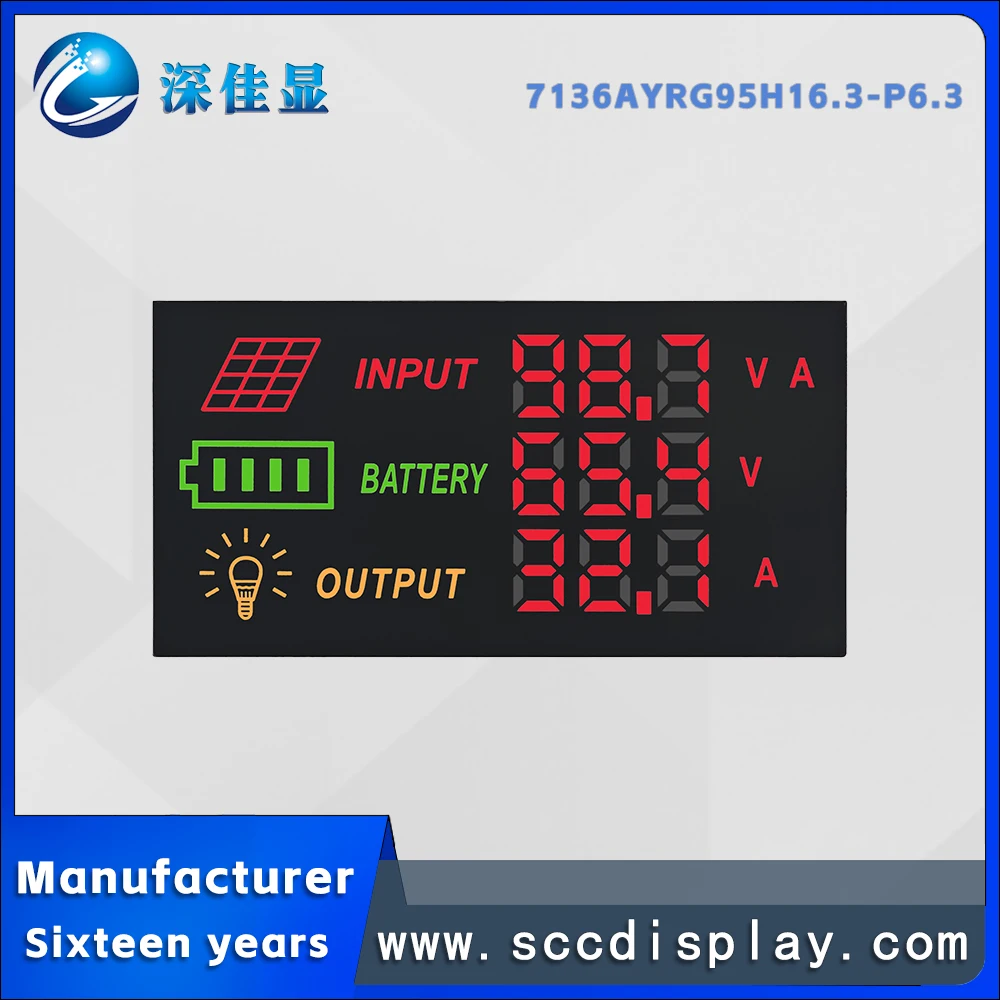 

Factory wholesale 7136AYRG battery voltage display digital tube non-standard customized LED battery digital display screen