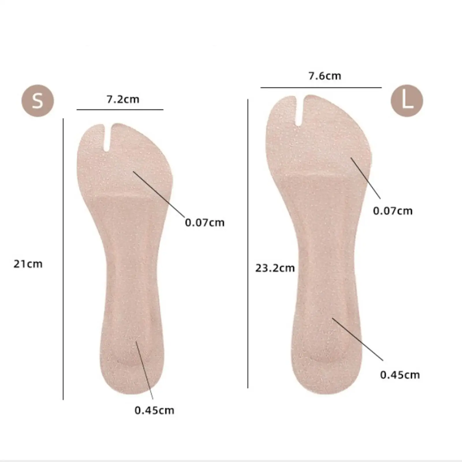 3x Sandal Cushions Ball of Foot Inserts Three Quarter Sweat Absorption Flip Flop Insoles Shoe Inserts for Women Men Flat Sandals
