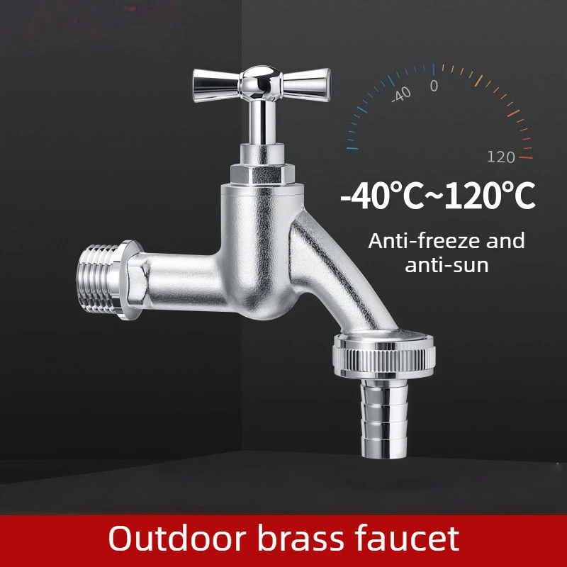 1/2 Inch Solid Brass Frost Proof Outdoor , Heavy Duty Garden Tap for Watering Plants, Car Washing & Yard Daily Us