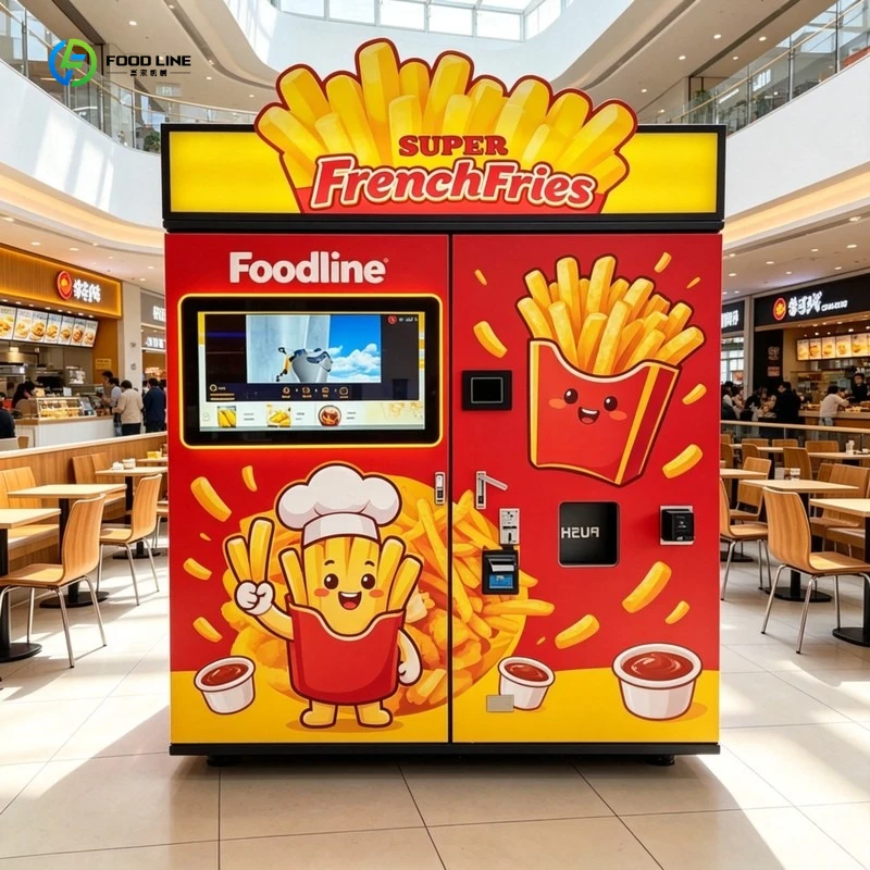 French fries vending machine Fully Automatic Hot Crispy Potato Fries Self‑Service 24H Unmanned Touch Screen FL Customized