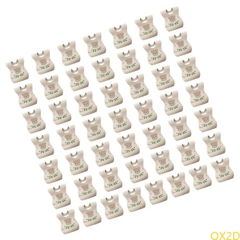 

Pack Of 50 Disposable Baby Bib Bear Pattern Soft Not Woven Fabric Baby Bib for Easy Mealtime Fun & Mess Frees Dining