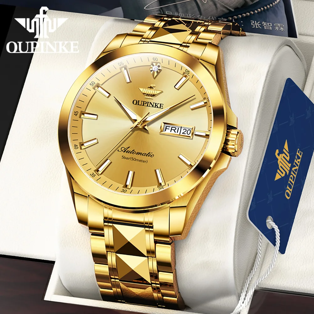 OUPINKE 3223 Mens Watch Luxury Brand Mechanical Watch﻿ Tungsten Steel 50M Waterproof Watches For Man With Quality Report
