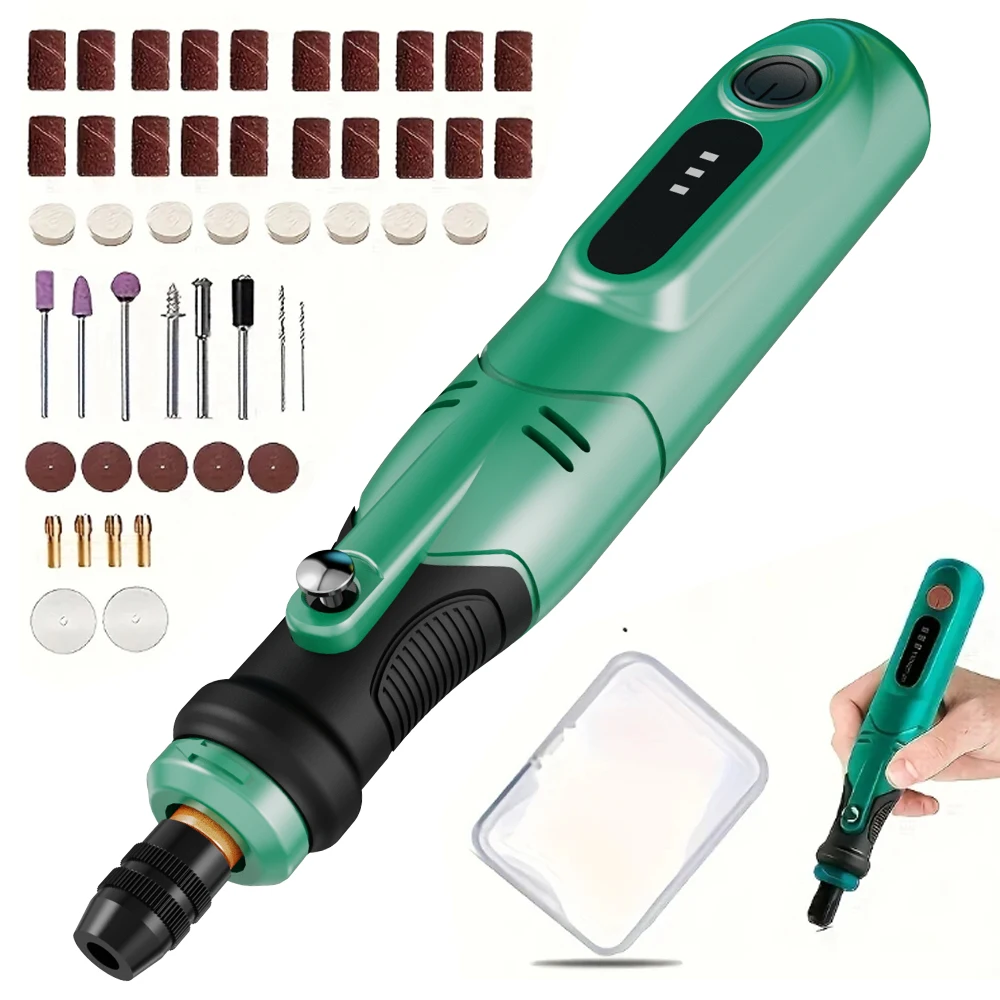 JANGKLIFE USB Cordless Rotary Tool Kit Woodworking Engraving Pen DIY For Jewelry Metal Glass Mini Wireless Drill