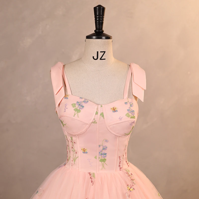 

В наличии розовое вечернее платье, дешевые платья Quinceanera 15, вечернее платье для выпускного вечера с милым цветком, дешевое платье по индивидуальному заказу