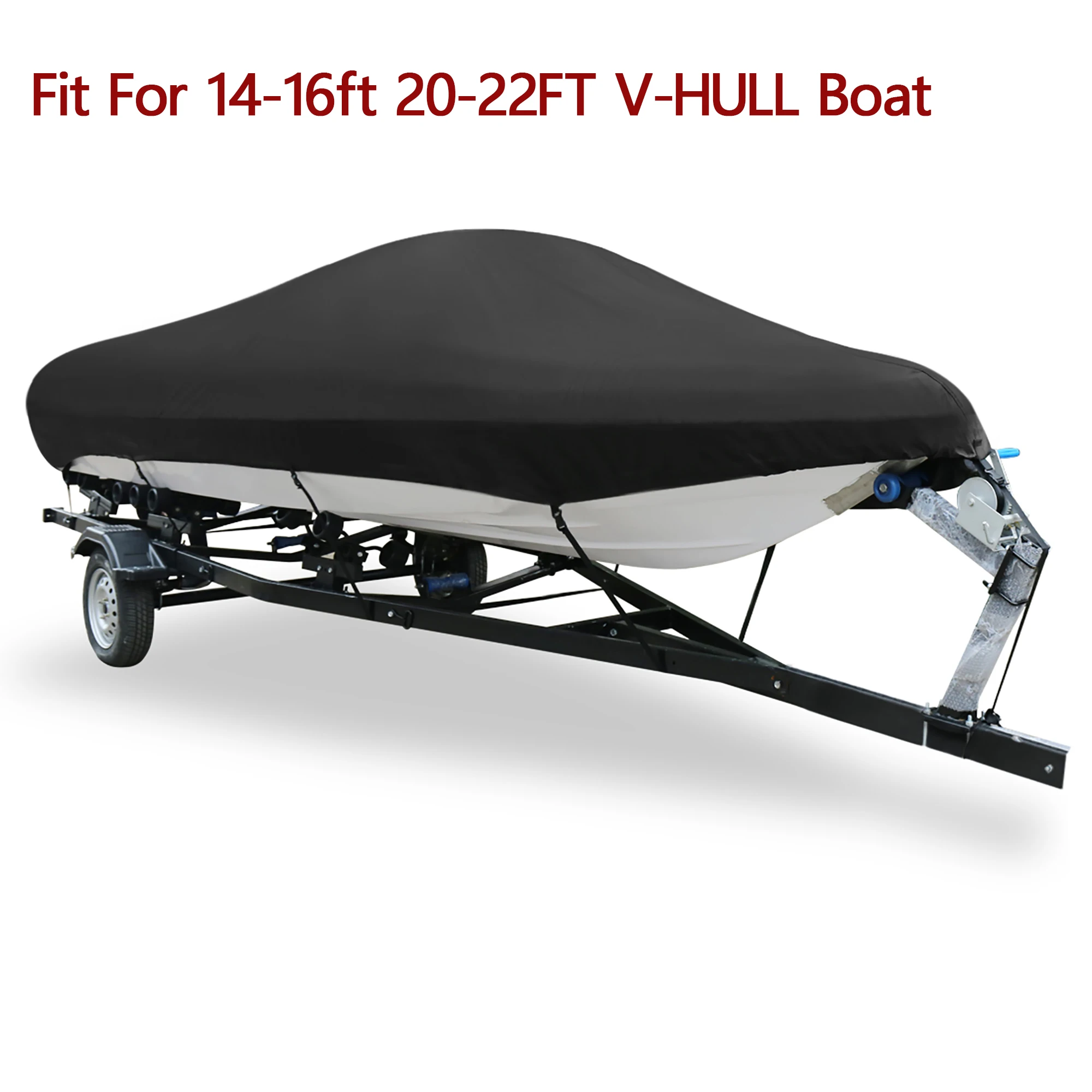 

Motoforti 14-16ft 20-22ft 600D Fabric Waterproof Scratch-proof Trailable Boat Cover V-Hull 540 x 290cm 700 x 280cm Accessories