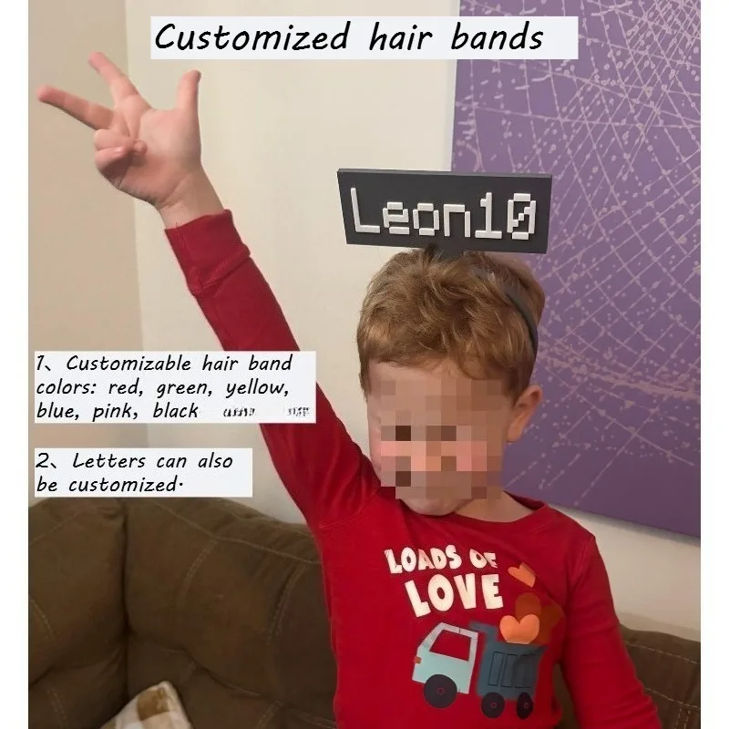 Customization Headband Personalized |Custom Gamer Name Headband |Gift for Kids | Birthday Party Favor | Gaming Cosplay Accessory