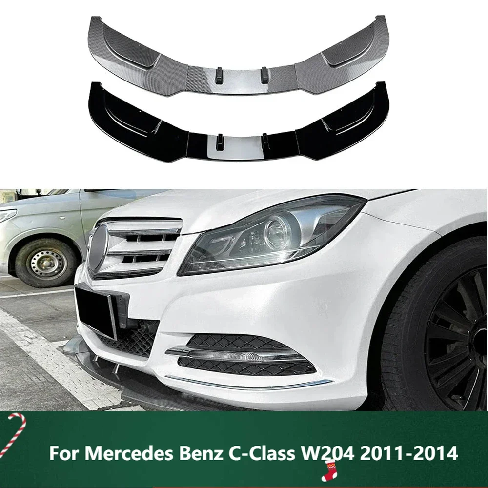 

New！For Mercedes Benz C-Class W204 2011-2014 Bumper Guard Protector Car Front Bumper Lip Splitter Spoiler Diffuser Body Kits