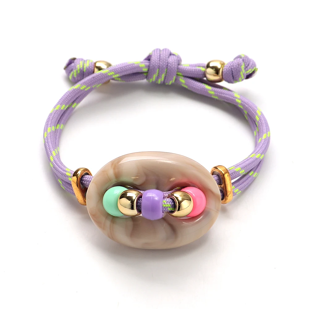 Trendy multicolor armband met varkensneus kralen voor vrouwen, nieuwe kleurrijke verstelbare handgeweven armband, 2026 mode sieraden