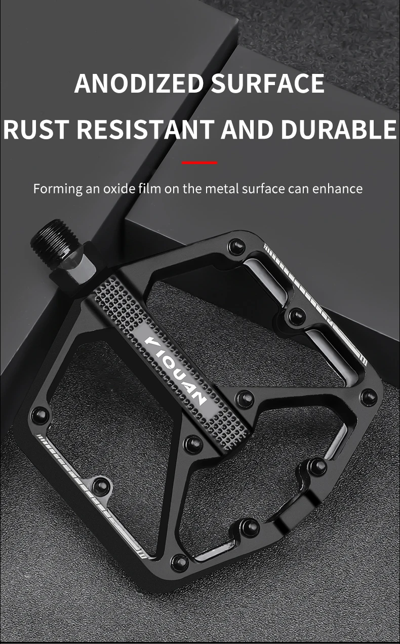 Aluminium-Legierung Fahrradpedale mit Versiegelten DU-Lagern Rutschfeste Plattform für Mountain Road Bike Radsport MTB Fahrradpedal – Detail 6