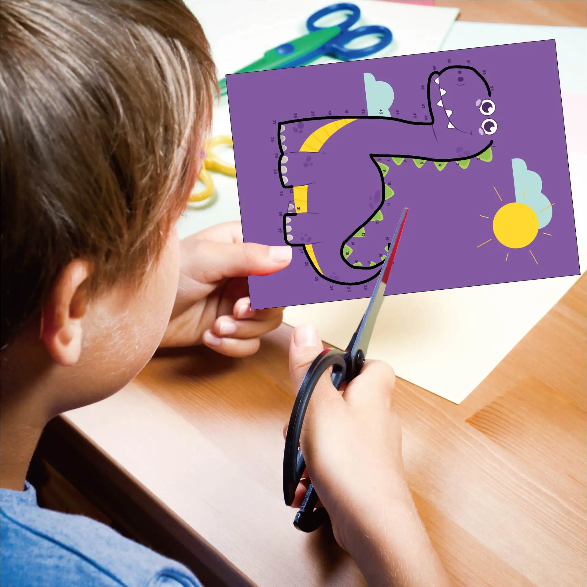 DIY-Materialien, Puzzle, Aufklärung, Papierschneidespielzeug, kreatives Geschenk, Kinder, Papierschneidebuch, Cartoon, Spaß, Kindergarten, handgefertigt