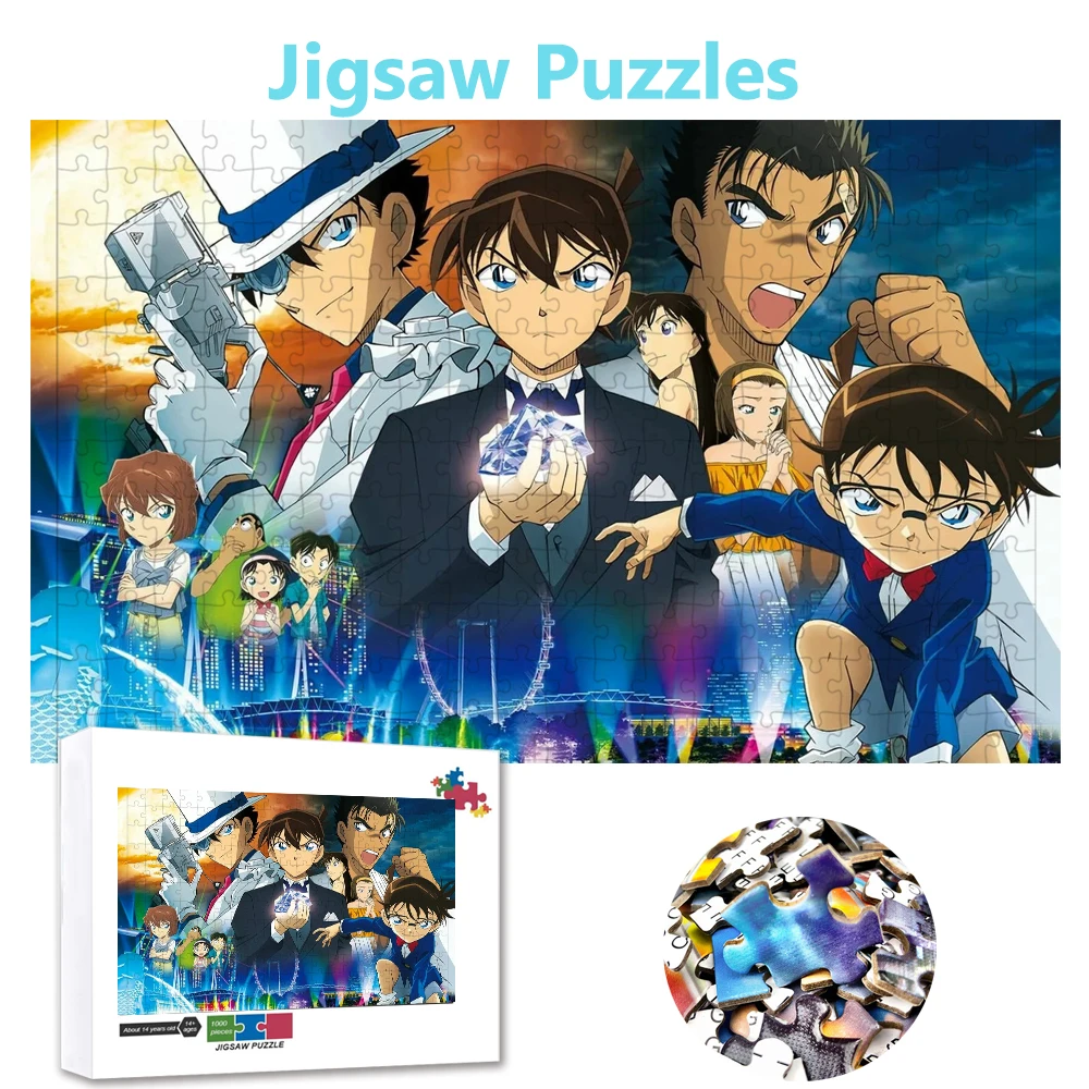 

108/200/300/500/1000/1500 Pieces Detective Conan Jigsaw Puzzle Anime Movie Art, Premium Puzzle for Anime Lovers Gift