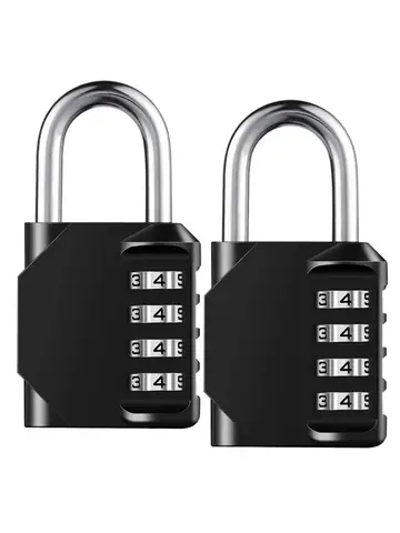 1/2pcs Combination Lock Resettable 4 Digit Padlock with Combination Waterproof and Heavy Duty Combination Padlock Outdoor