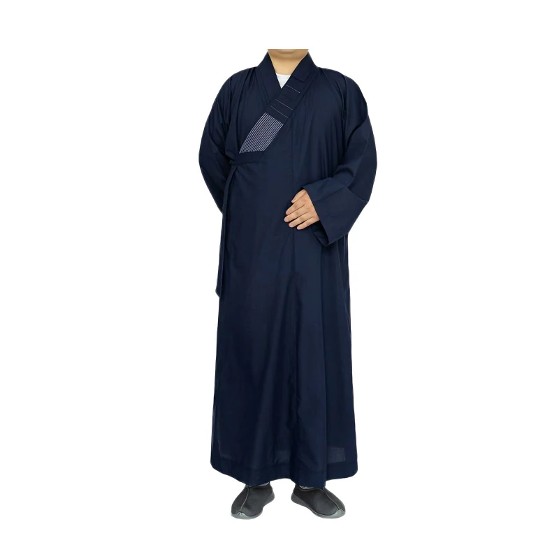 USHINE Chinese Clothing Long Robes For Buddhism Monk Buddhist Clothing For Adults Men Haiqing Meditation Gown