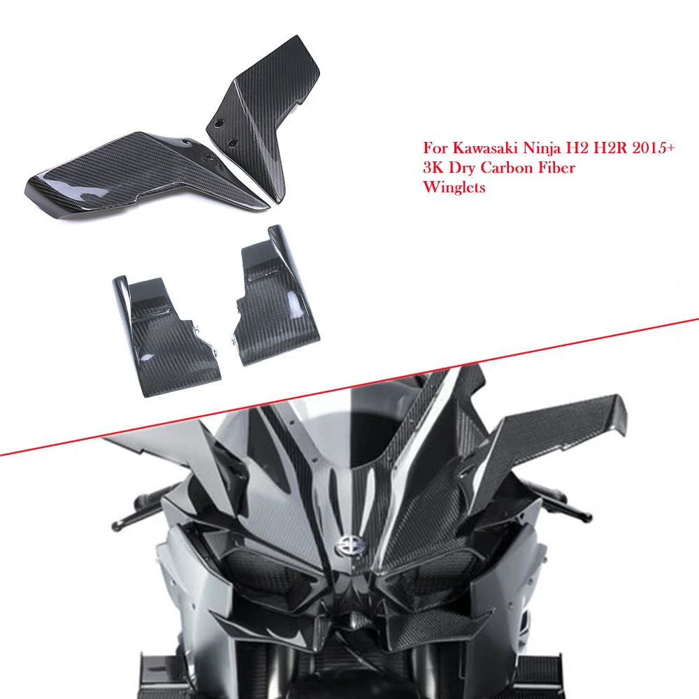 Carbon-Faser-Winglets für Kawasaki Ninja H2 H2R: Perfekte Aerodynamik und Stil im Straßenverkehr