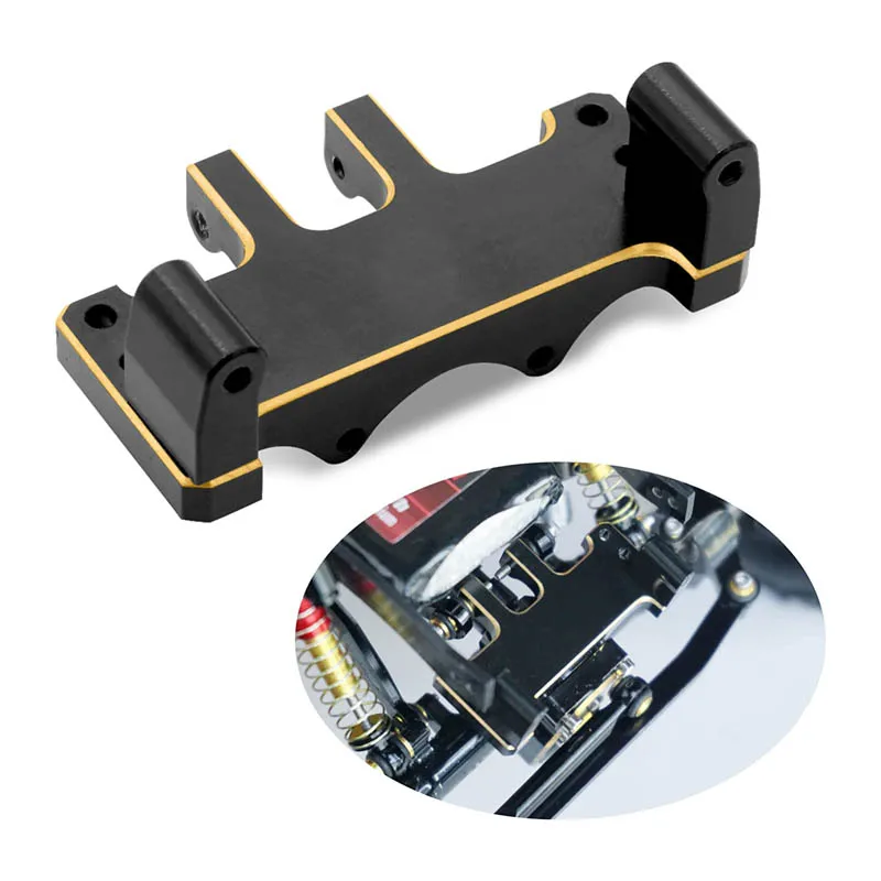 OGRC Brass Servo Mount Steering Servo Mount Bracket for Axial SCX24 Deadbolt / C10 / JLU Gladiator/Bronco Upgrades Parts -13.2g