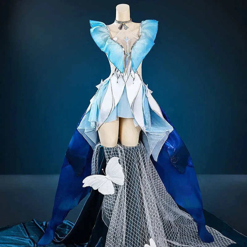 لعبة Wuthering Waves The Shorekeeper تأثيري حلي المرأة مثير موحدة الملابس والاكسسوارات مجموعة أنيمي كرنفال فستان الحفلات