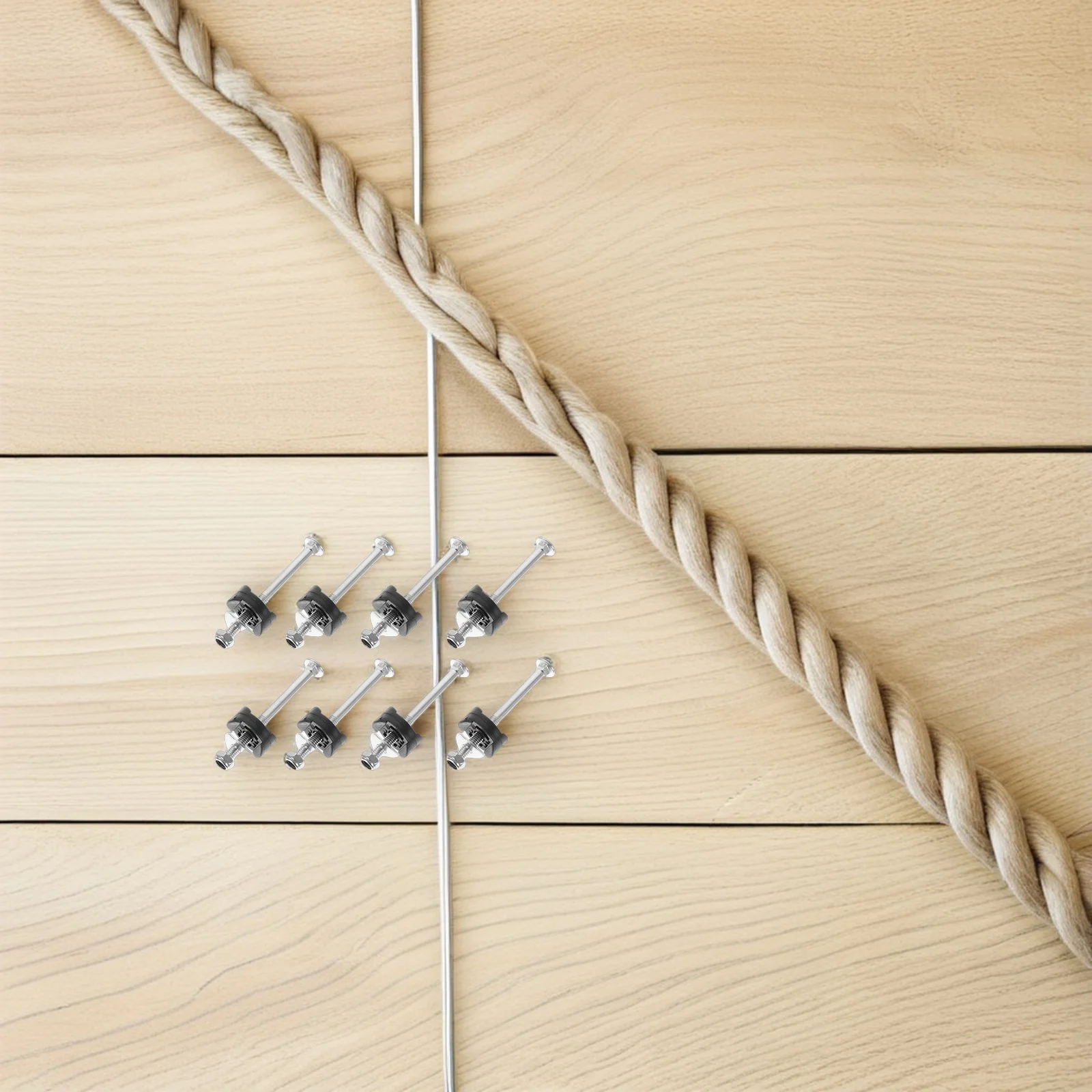 

8Sets Steel Trampoline Screws Galvanized Sturdy Fixing Screws for Stable Anti-Shake Trampoline Children Accessories Parts