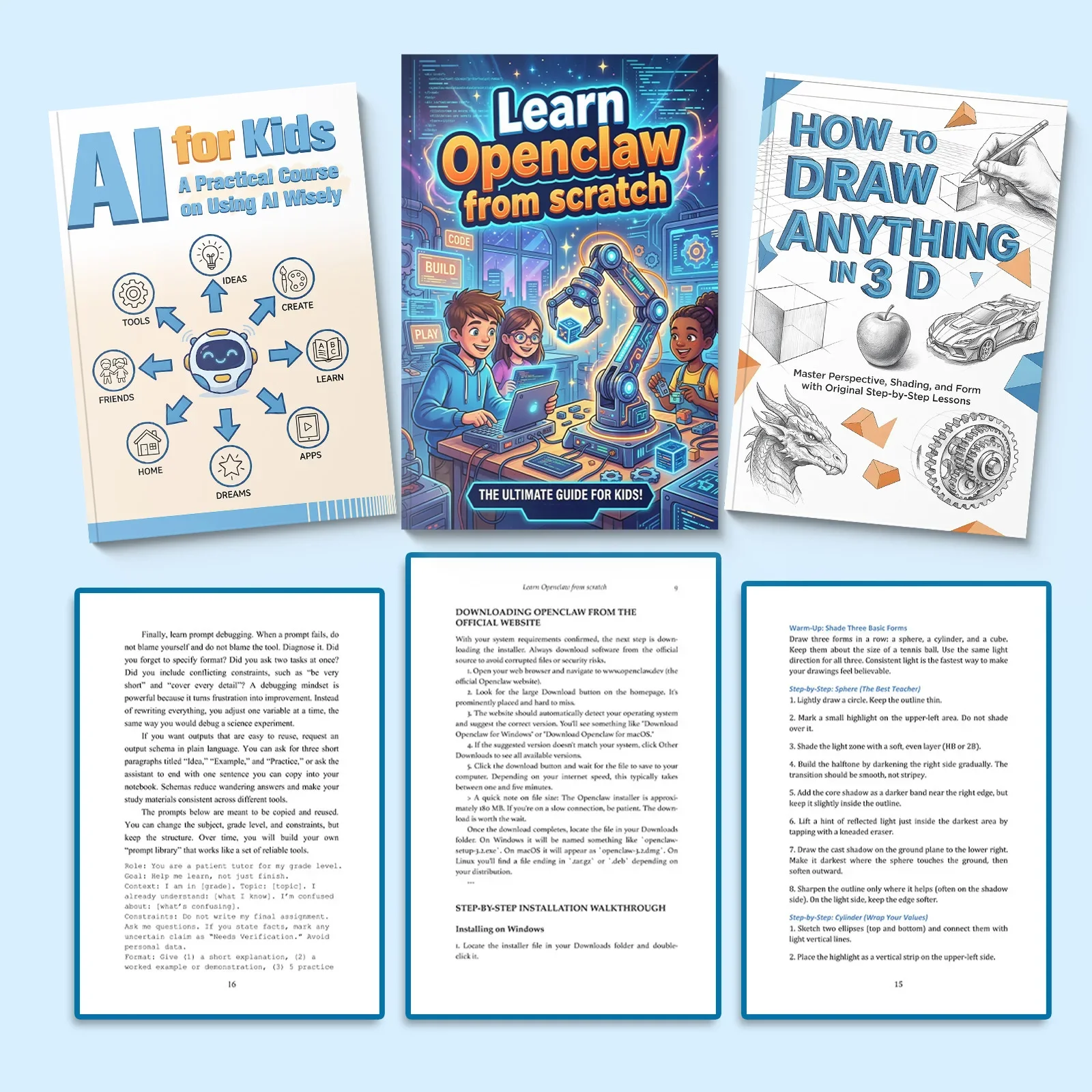 How to Draw Anything for Children in 3D+AI: A Practical Course on Wisely Using AI+Learning Openclaw's 3D Drawing Perspectives