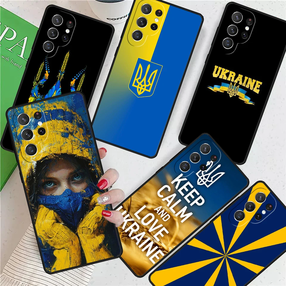 U-U-kraine  Flag For Samsung Galaxy S24 Ultra S21 S22 S8 S9 S10 5G Note 10 20 Plus FE S23 Phone case Cover Coque