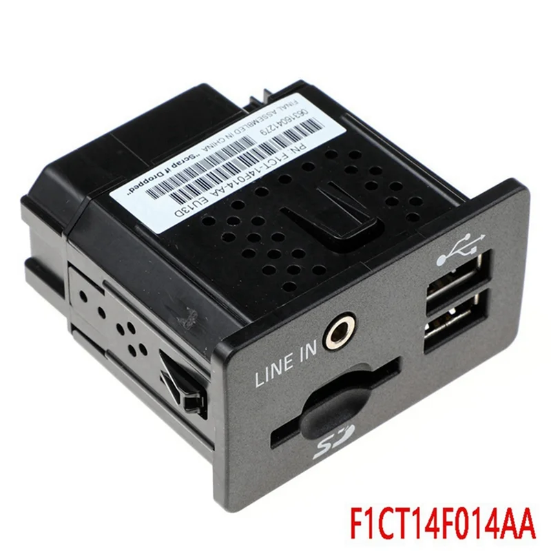 F1CT-14F014-AA ABS مشغل الصوت مقبس USB واجهة USB AUX الصوت جاك سيارة لفورد ماكوس C-MAX ترانزيت KUGA-A31R