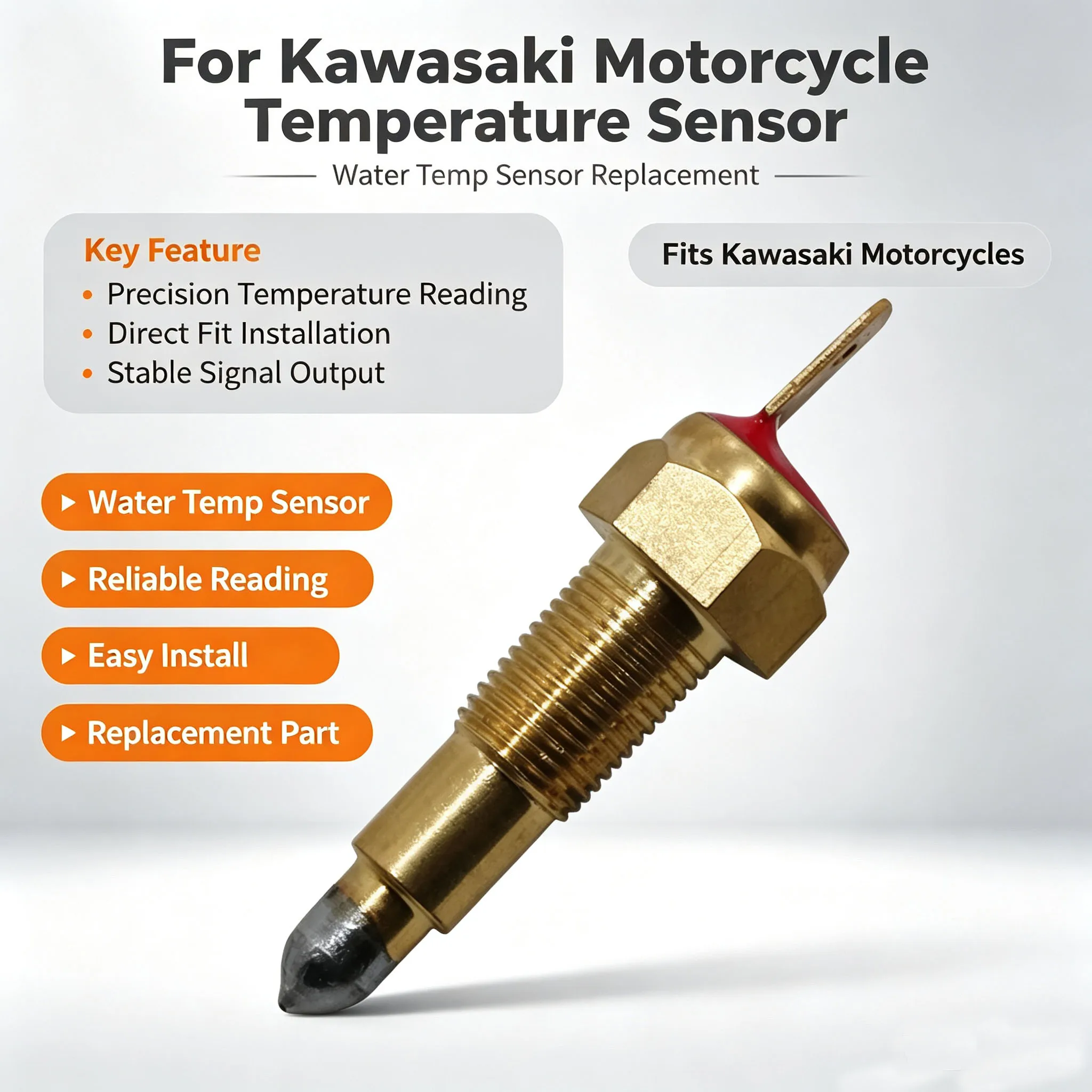 Cooling Radiator Fan Switch For Kawasaki EL250 EN450 EX250 ZR250 KLE250 KL600 KZ1000 KZ1300 ZL400 ZL600 ZX900 VN250 VN400 VN750