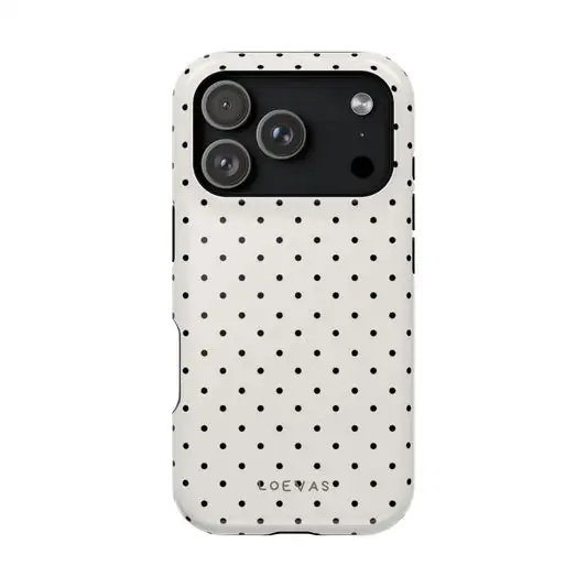 Luxuriöse Clmj Polka-Dot-Blumen Handyhülle für iPhone 17 17e 16e 16 15 14 13 12 11 X XS XR XSMAX 7 8 Air Pro Max Plus Doppelschichtig