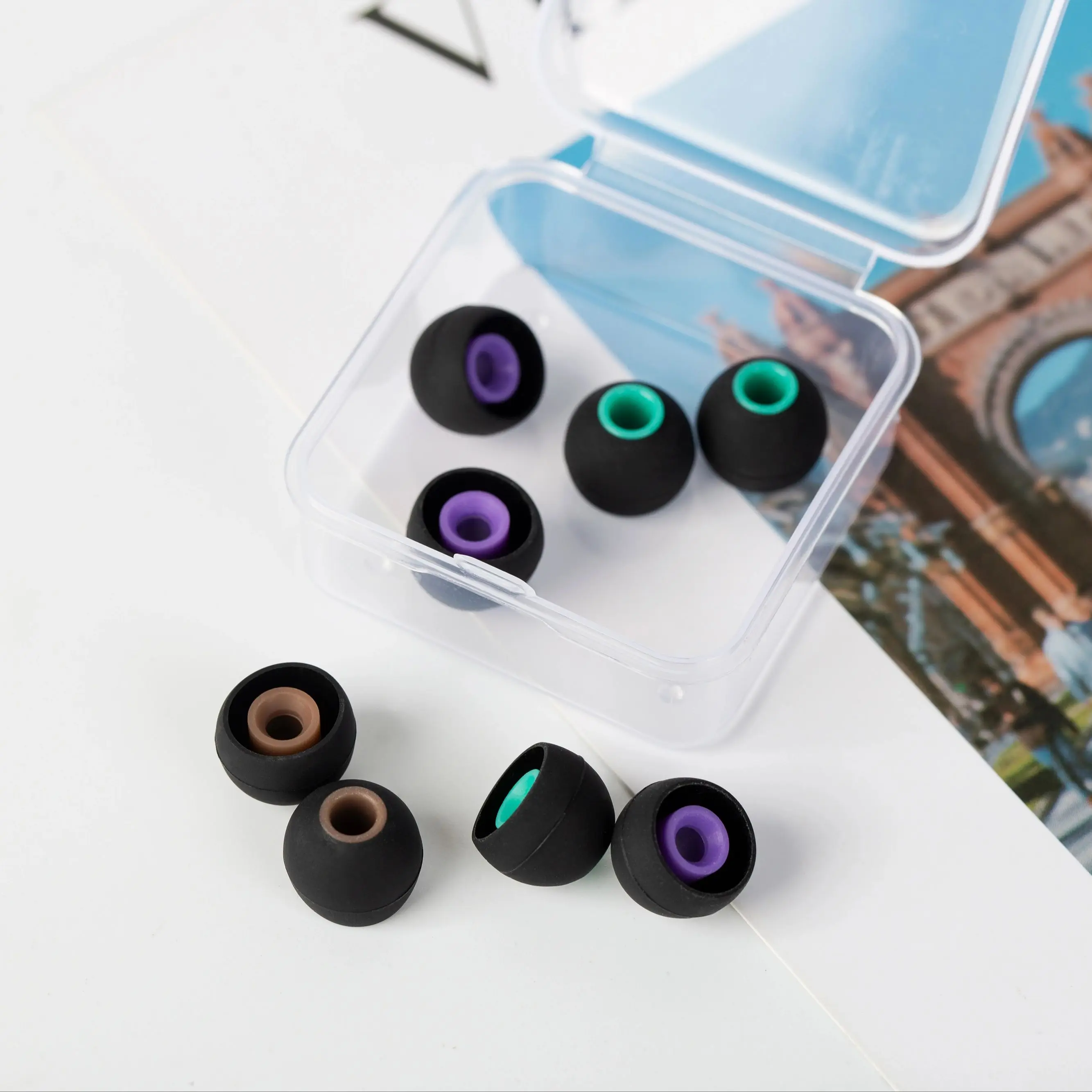 KBEAR 08 Upgrade Silicone Eartips Enhances Bass & Mids Earbuds Noise Isolation Skin-Friendly Multiple Sizes Comfort Earplugs