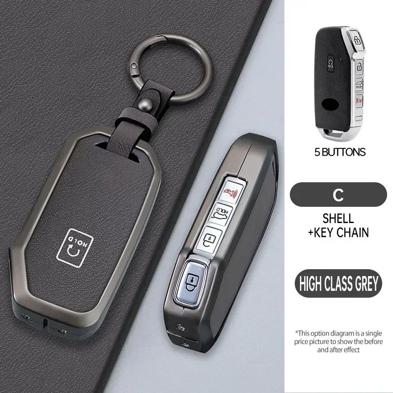 

For Kia Sportage 2023 Kia Ray Sorento Soul Telluride Cerato 2020 K5 K8 2022 Car Key Case Cover 3 4 5 Buttons Shell Fob Holder