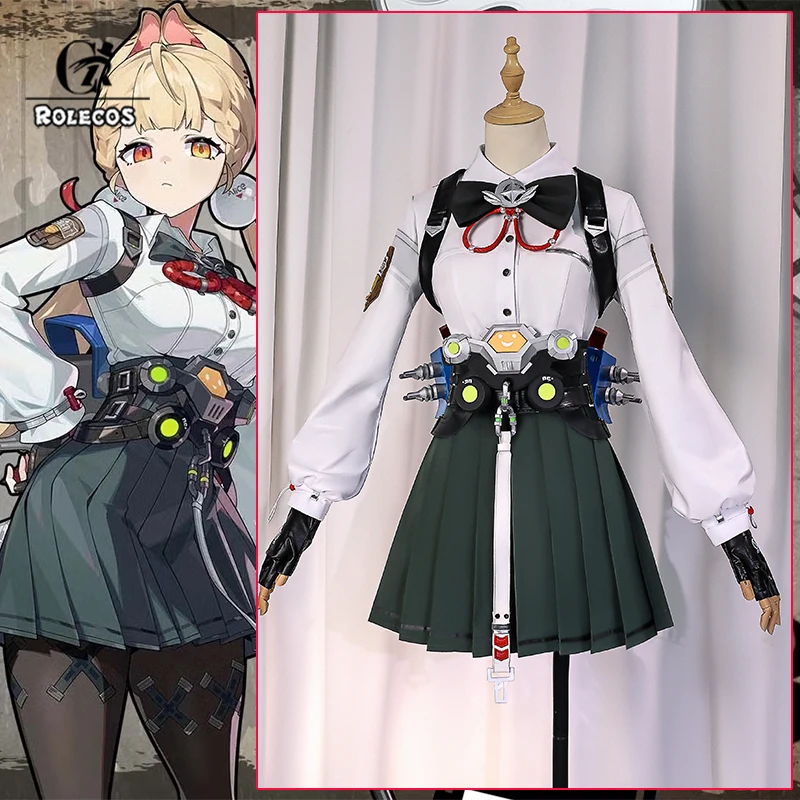 

ROLECOS Game Zenless Zone Zero Alice Thymefield Cosplay Costume Spook Shack Agent Alice Women Halloween Party Outfit