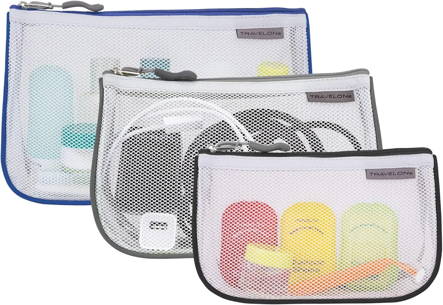 

3-Piece Travel Pouch Set for Laptop & Phone Accessories, Compact & Water-Resistant