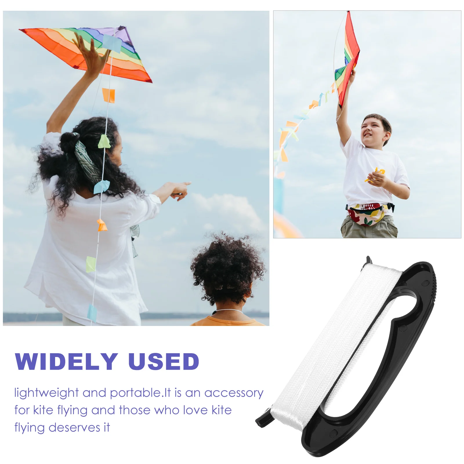 Línea de cometa voladora de 100M, tabla de bobinado de plástico ligero, herramienta para deportes al aire libre, mango, accesorios, carrete, cuerda de nailon para cometa