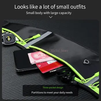 男女通用腰包跑步運動腰帶腰包男士運動騎行手機包防水收納袋女士跑步腰帶包 10 最佳銷售 水袋 - №10