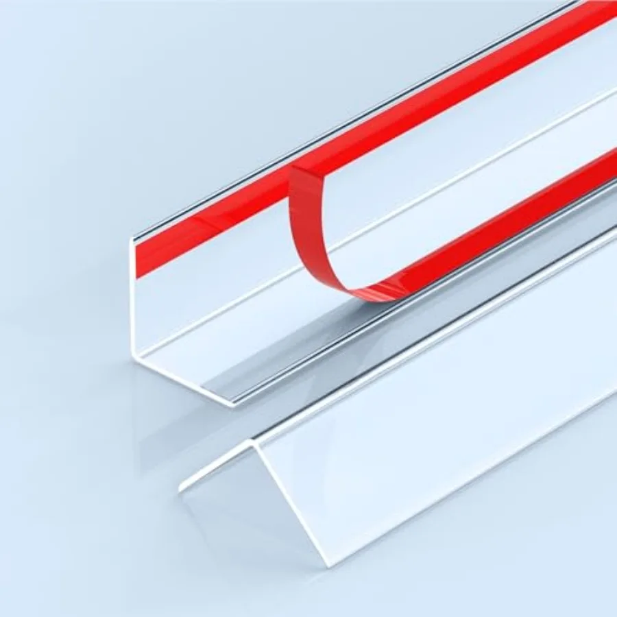 

7." x 1.18" Wall Corner Protectors, PCS Clear Self-Adhesive Guards, Corner Guards and Edge Protector for Walls, Cabinet Doors,