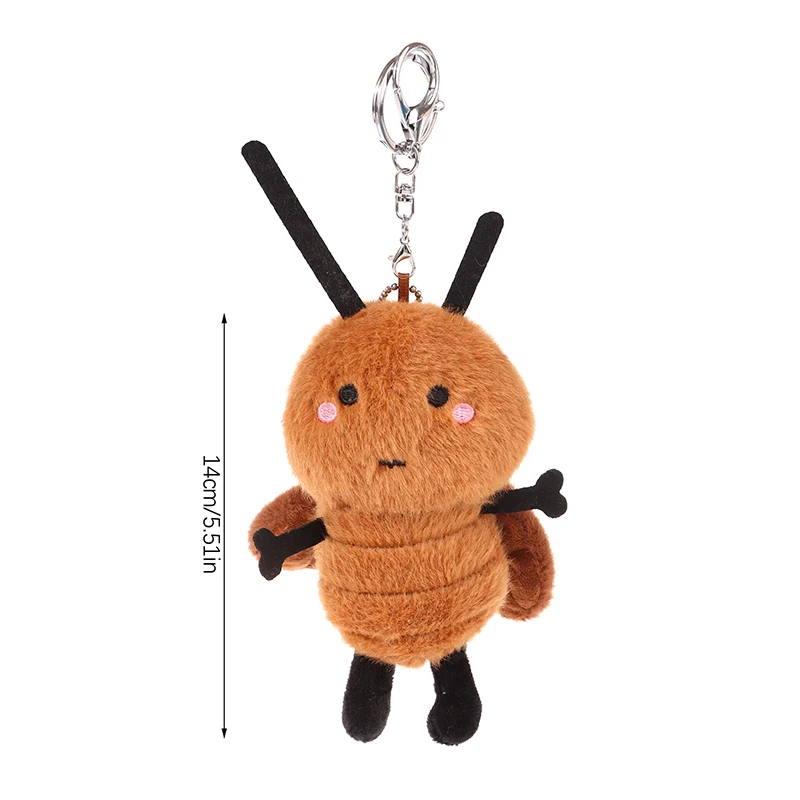 LLavero de Animal de peluche de cucarachas encantadoras, juguetes de peluche de dibujos animados, llavero, mochila encantadora, colgante para regalos de cumpleaños