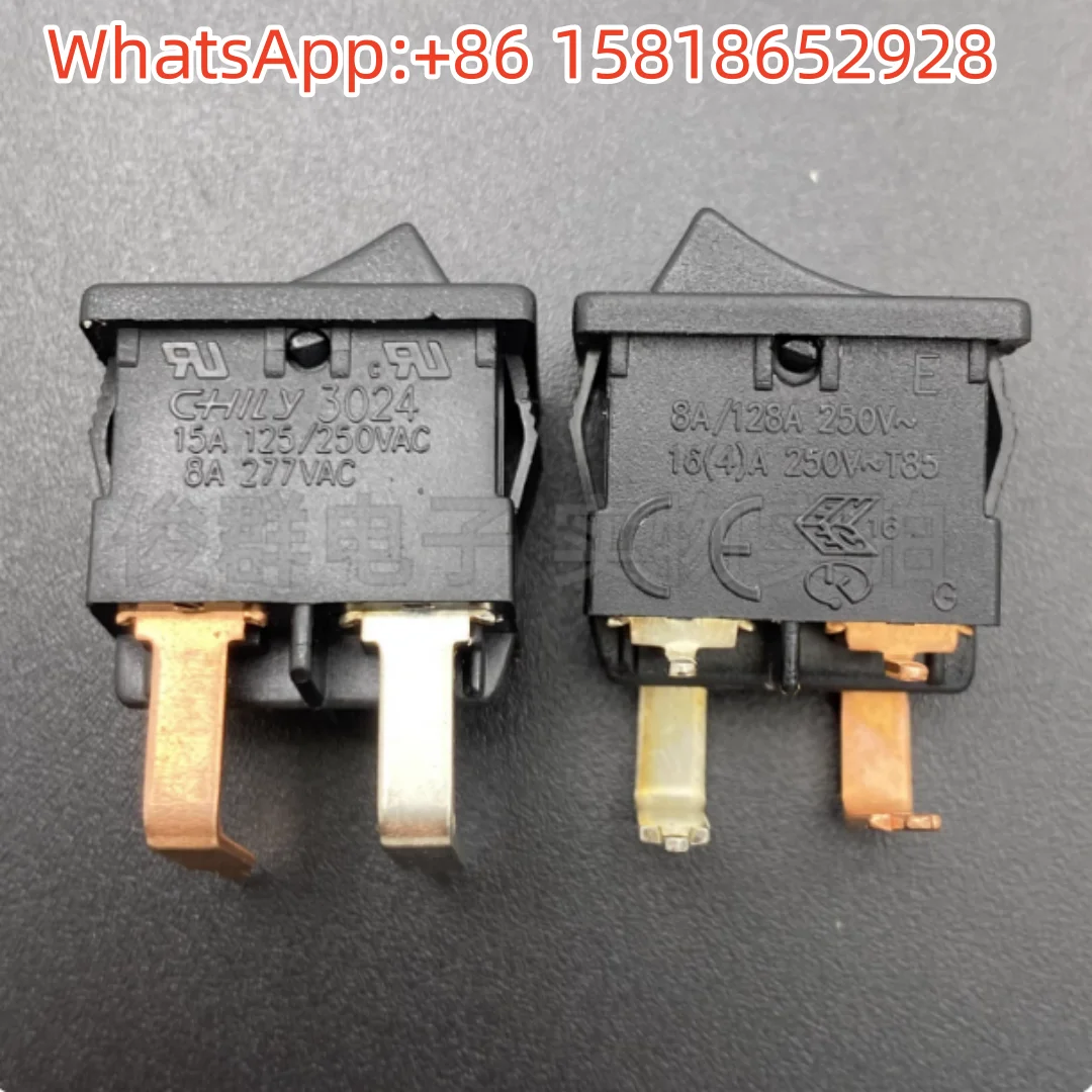 2pcs CHILY 3024 Button 4 Pins 2 Gears High Current 16A Boat-Shaped Power Rocker Button Qili Boat-Type Switch