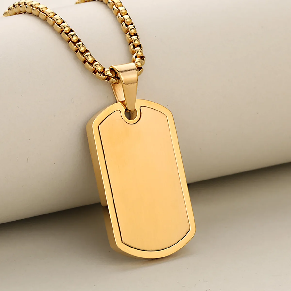HNSP Militär-Hundemarken-Anhänger-Kettenhalskette für Männer, 316L Edelstahl, wasserdicht, Schmuckzubehör, Geschenk – Detail 9