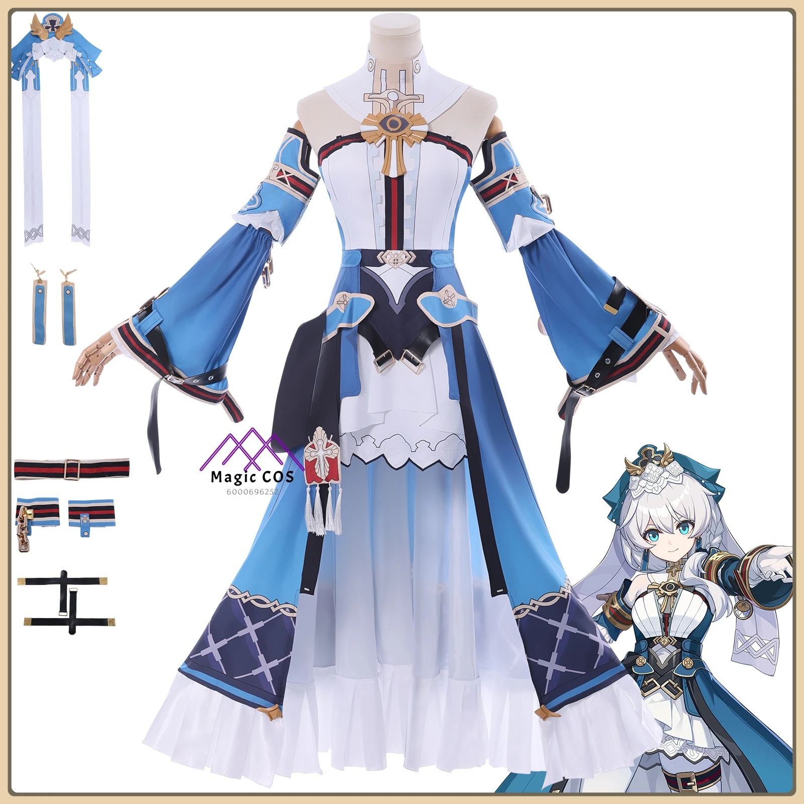 

Honkai Impact 3 Theresa (Cooperator) Cosplay Costume Exquisite Stitch Detail High Quality Anime Outfit for Women Comic Con Party