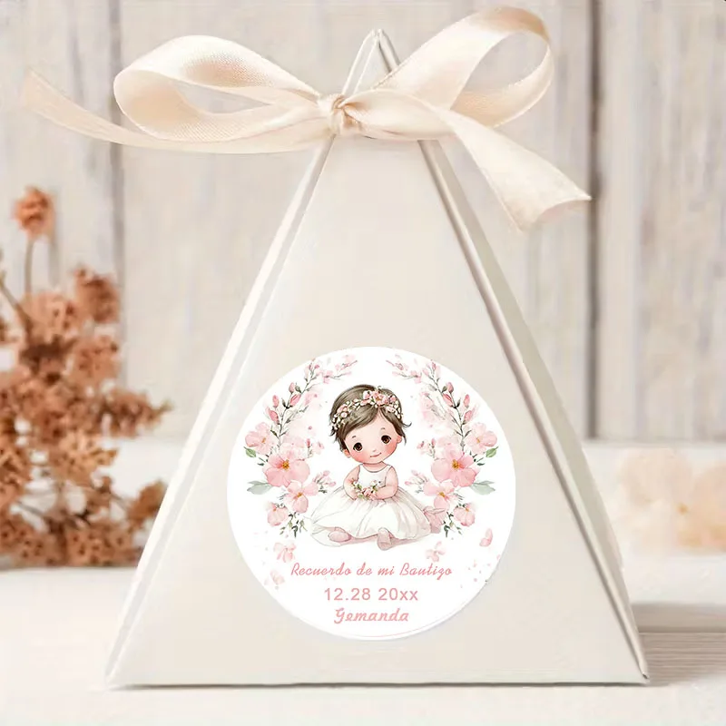 90 قطعة من ملصقات الأسماء وأعياد الميلاد لتغليف هدايا حفلات المعمودية