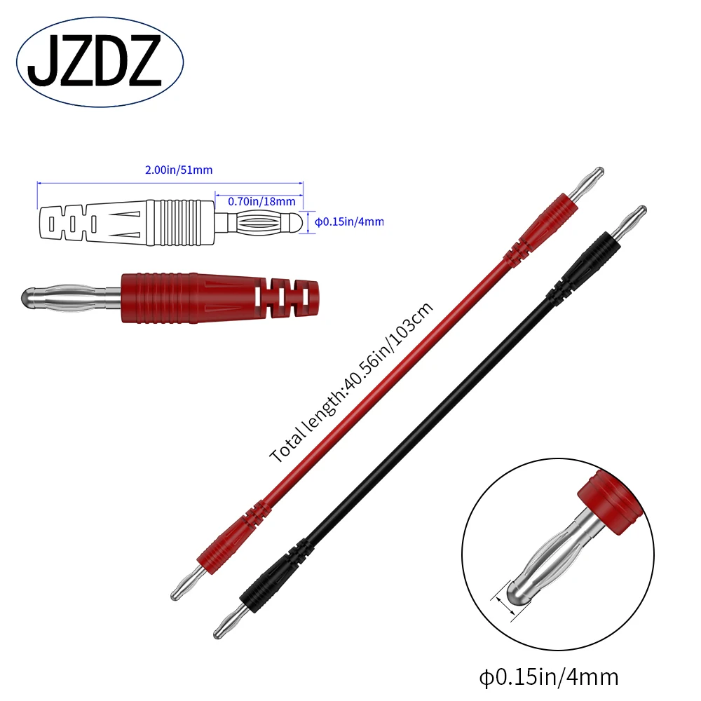 JZDZ Kit de cables de prueba de multímetro, juego de sondas de prueba eléctricas digitales con pinzas de cocodrilo, pinzas de prueba, Pin de sonda